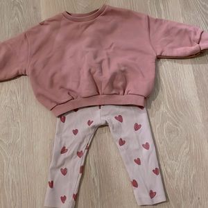 Zara sweatshirt and leggings 12-18 months